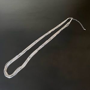 Multi Strand Silver Necklace